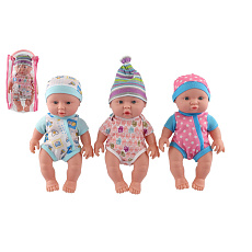 Teddies Miminko/miminko pevné tělo plast 25 cm na baterie se zvukem 3 druhy v plastové taštičce 13x28x7cm Teddies Miminko/miminko pevné tělo plast 25 cm na baterie se zvukem 3 druhy v plastové taštičce 13x28x7cm