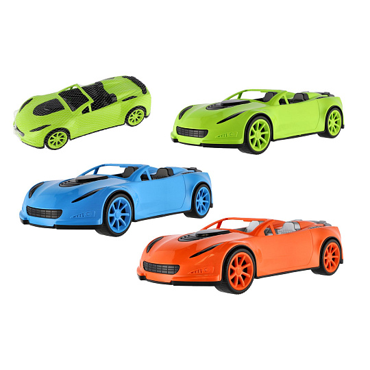 Teddies Auto sportovní plast 16x38cm na volný chod 3 barvy v síťce
