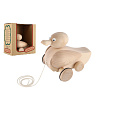 Teddies Kačer tahací  přírodní dřevěný 17cm v krabici 20x21x12cm