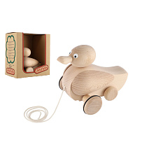 Teddies Kačer tahací přírodní dřevěný 17cm v krabici 20x21x12cm Teddies Kačer tahací přírodní dřevěný 17cm v krabici 20x21x12cm