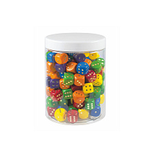 Detoa Hrací kostky barevné dřevo společenská hra 16mm