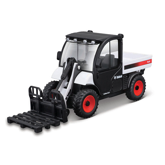Bburago - FARMLAND, Bobcat Toolcat s paletovou vidlicí + paleta, 10 cm
