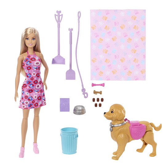 Mattel Barbie panenka s pejskem na procházce