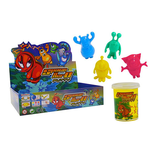 Teddies Sliz - hmota 80g mimozemšťan 6cm mix barev