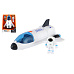 Raketoplán s astronautem plast 20cm na baterie se světlem, zvukem v krabici 18,5x25cm