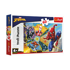 Puzzle Spiderman - Na pavučině 33x22cm 60 dílků v krabici 21x14x4cm