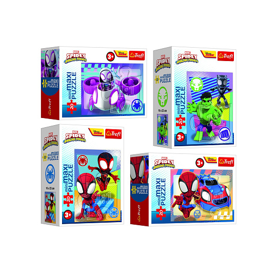 Trefl Minipuzzle miniMAXI 20 dílků Spidey a jeho úžasní přátelé 4 druhy Trefl Minipuzzle miniMAXI 20 dílků Spidey a jeho úžasní přátelé 4 druhy