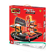 Bburago - FERRARI RACE+PLAY, Garáž se závodní dráhou + autíčko, 1:43