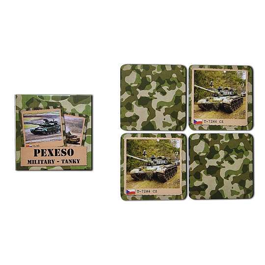 Hrací karty Wooky Pexeso retro Military Tanky
