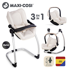 Smoby 3v1 Autosedačka a židlička MC&Q pro panenky béžová