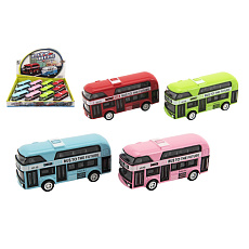 Teddies Autobus patrový kov/plast na zpětné natažení 9,5cm 4 barvy