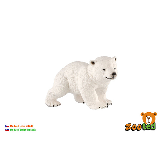 Medvěd lední mládě zooted plast 6cm 