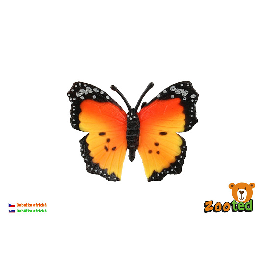 Motýl Monarcha africký (babočka) zooted plast 7cm 