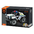 Stavebnice iM.MASTER policejní auto na zpětné natažení plast 199 dílků v krabici 29x20x6cm