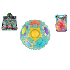 Teddies Míček masážní antistresový plast 7cm na kartě 2 barvy 6 ks v boxu Teddies Míček masážní antistresový plast 7cm na kartě 2 barvy 6 ks v boxu