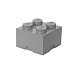Smartlife LEGO úložný box 4 - šedá