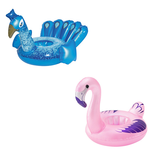 Bestway Nafukovací držák na pití - Fashion plameňák, páv