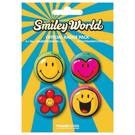 Placka set - Smiley 1 - 4x38mm