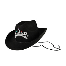 Rappa Klobouk kovbojský černý s korunkou dámský