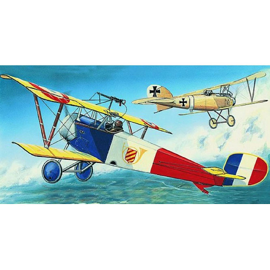 Model Nieuport 11/16 Bebe 12,9x16,2cm v krabici 31x13,5x3,5cm Model Nieuport 11/16 Bebe 12,9x16,2cm v krabici 31x13,5x3,5cm