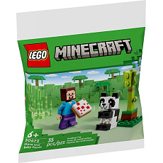 LEGO 30672 Minecraft Steve s mládětem pandy