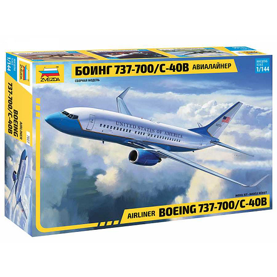 Zvezda Model Kit letadlo 7027 - Boeing 737-700/C-40B (1:144)