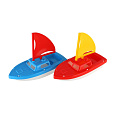Loď/Plachetnice do vody plast 2 barvy 12x21cm