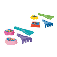 WADER Sada na písek 4ks plast lopatka,hrabičky,2ks formiček Tlapková patrola/Paw Patrola 4 barvy v síťce WADER Sada na písek 4ks plast lopatka,hrabičky,2ks formiček Tlapková patrola/Paw Patrola 4 barvy v síťce