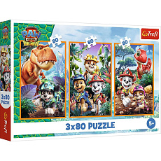 Trefl Puzzle 3v1 Tlapková patrola/Paw Patrol Dino Movie: Dinosauří hrdinové 3x80 dílků v krabici Trefl Puzzle 3v1 Tlapková patrola/Paw Patrol Dino Movie: Dinosauří hrdinové 3x80 dílků v krabici