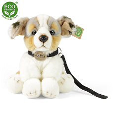 Rappa Plyšový pes australský ovčák s vodítkem 28 cm ECO-FRIENDLY