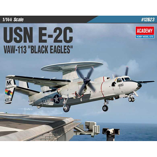 Academy Model Kit letadlo 12623 - USN E-2C VAW-113 "BLACK EAGLES" (1:144)