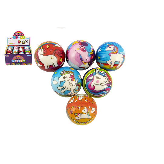 Teddies Míček 7 cm pěna mix druhů v sáčku 24 ks v boxu