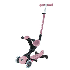 GLOBBER Koloběžka GO UP DELUXE 360° LIGHTS ECOLOGIC  3v1, berry