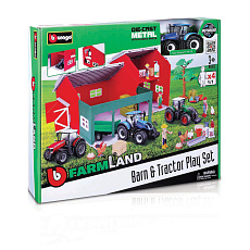 Bburago - FARMLAND, Set Stodola s traktorem, assort