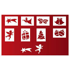 Arpex Šablona na umělý sníh 10 vzorů