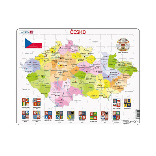 Dino ČESKÁ REPUBLIKA KRAJE 70 d. EDU Puzzle Dino ČESKÁ REPUBLIKA KRAJE 70 d. EDU Puzzle