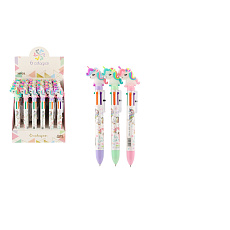 Teddies Tužka/pero jednorožec 6 barev 17cm plast 3 barvy