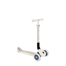 GLOBBER Koloběžka JUNIOR FOLDABLE LIGHTS ECOLOGIC,coconut