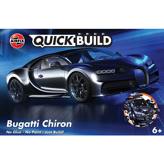 Airfix Quick Build auto J6025 - Bugatti Chiron - Black
