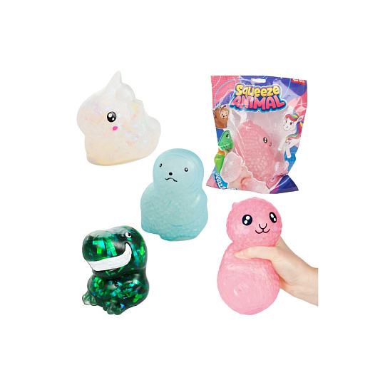 Teddies Zvířátko mačkací antistresové silikonové 4 druhy v sáčku Teddies Zvířátko mačkací antistresové silikonové 4 druhy v sáčku