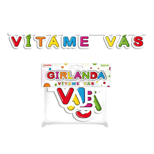 Rappa Girlanda papírová - VÍTÁME VÁS