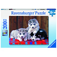 Ravensburger puzzle Štěňata Husky 200 XXL dílků