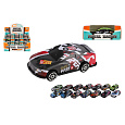 Auto závodní mini kov/plast 6cm na volný chod mix barev v krabičce 48ks v boxu