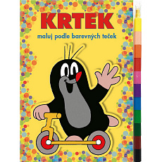 Rappa Omalovánka A5  Krtek a koloběžka Maluj podle barevných teček