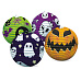 Lampion koule Halloween papír průměr 25cm (bez hůlky) 4 druhy karneval