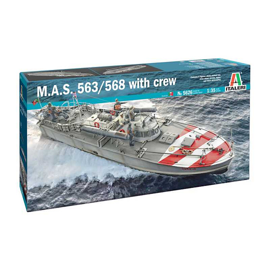 Italeri Model Kit loď 5626 - M.A.S. 563/568 with crew (1:35)