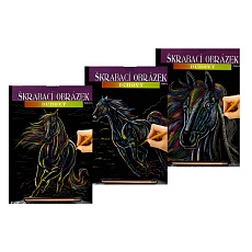 SMT Creatoys Škrabací obrázek duhový A4 kůň 23x32cm 3 druhy SMT Creatoys Škrabací obrázek duhový A4 kůň 23x32cm 3 druhy