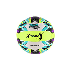 Míč volejbalový barevný nafouknutý šitý kůže 21cm v sáčku