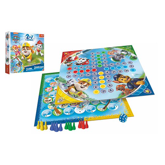 Trefl Soubor her 2v1 Člověče, nezlob se, Psí závod Tlapková patrola/Paw Patrol v krabici 24,5x24,5x5cm Trefl Soubor her 2v1 Člověče, nezlob se, Psí závod Tlapková patrola/Paw Patrol v krabici 24,5x24,5x5cm