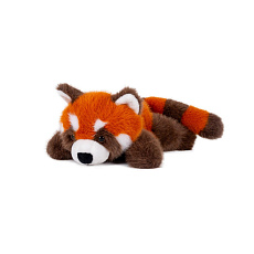 Panda červená ležící plyš 17x37cm 0m+